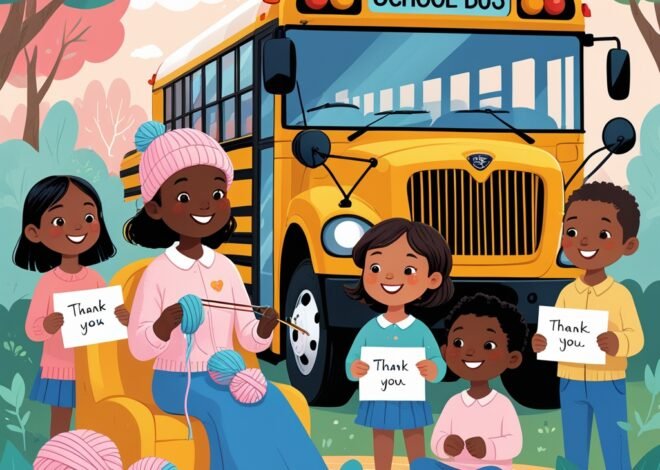 Knitting Warmth: A Bus Driver’s Gift to Kids