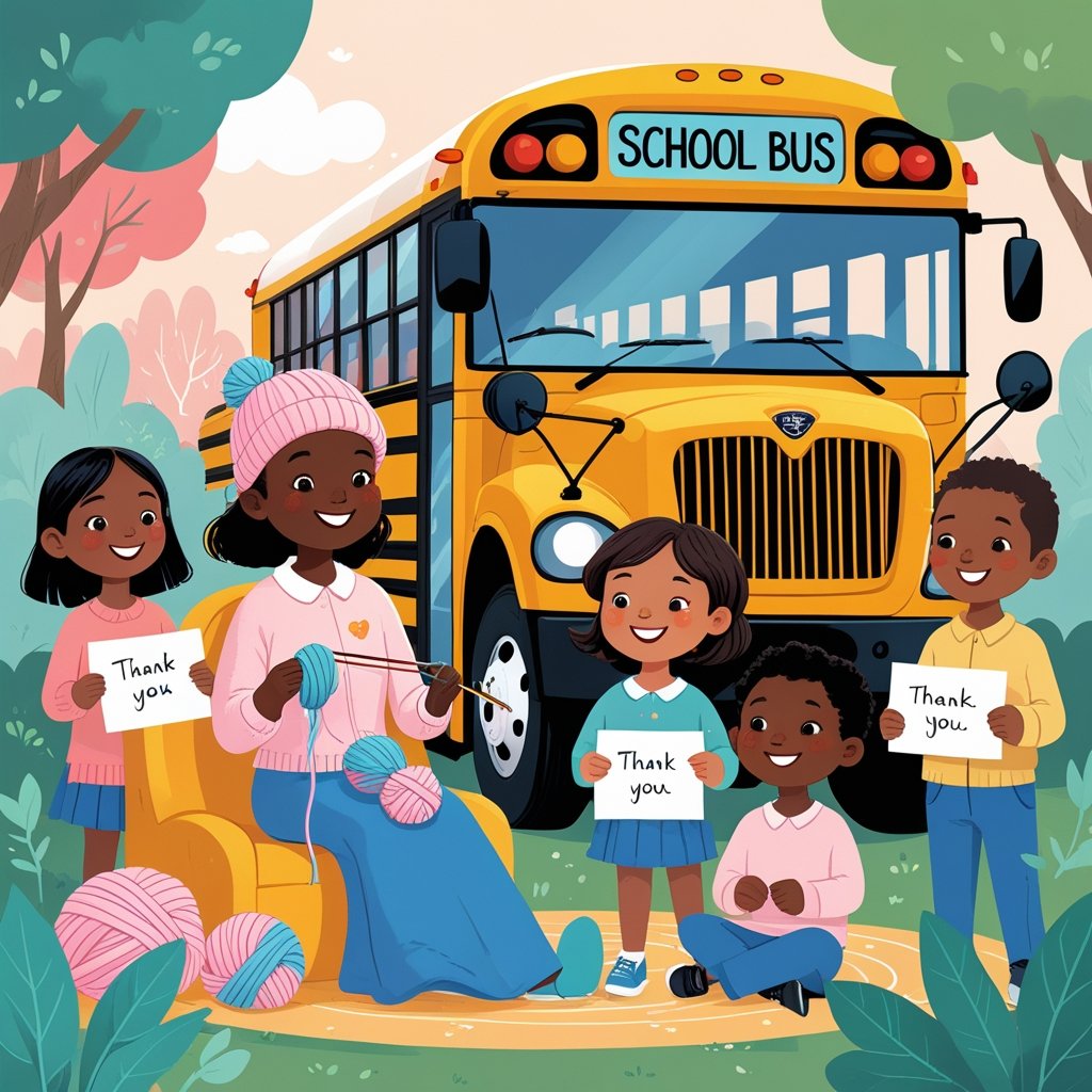 Knitting Warmth: A Bus Driver’s Gift to Kids